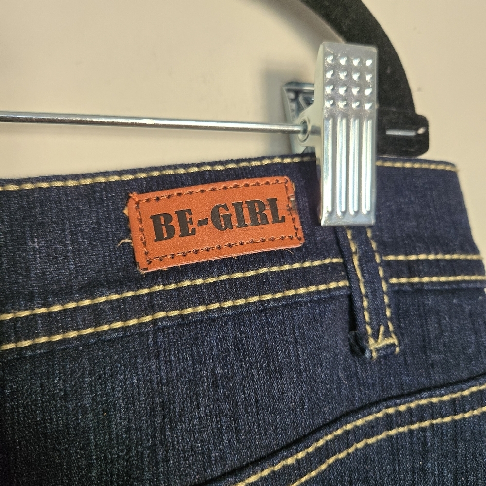 Elegant Dark Blue Denim Midi Skirt - Picture 8 of 12